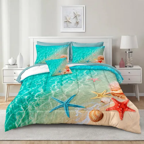 Miniatura 14 de Merryword - Juego de edredón de mármol negro, tamaño individual, 6 piezas, ropa de cama en una bolsa, diseño de mármol metálico dorado con 1