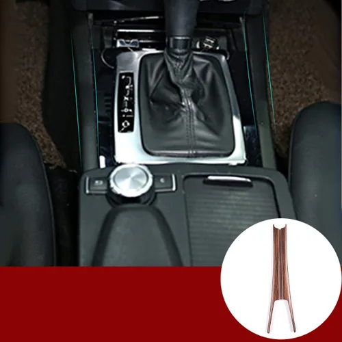 Miniatura 8 de YIWANG ABS cromado para Mercedes Benz Clase C W204 C180 C200 2007 – 2013 Consola central de coche, tiras de decoración de accesorios, Fibra de Fibra
