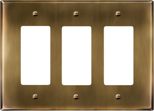 Miniatura 10 de LIDER Placa decorativa de pared de metal para interruptor o receptáculo, cubierta de salida de acero inoxidable, resistente a la corrosión