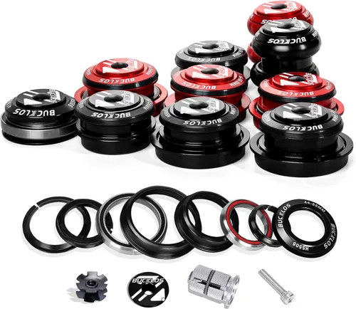 Miniatura 12 de BUCKLOS 1-1/8 Auriculares de Bicicleta MTB Sin Rosca 34 44 44-50.6 44-55 44-56 41.8-52mm, Caja de Dirección con Rodamientos Sellados Dobles