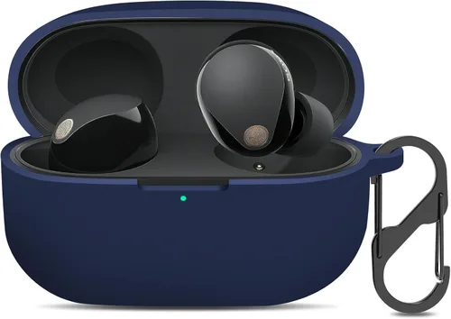 Miniatura 15 de Funda compatible con Sony WF-1000XM5, funda protectora de silicona para auriculares inalámbricos Sony XM5, LED frontal visible (negro)