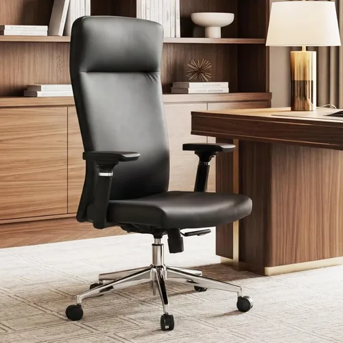Miniatura 8 de EUREKA ERGONOMIC Eris - Silla de escritorio de cuero con respaldo alto, silla ejecutiva para computadora con reposabrazos ajustables 4D