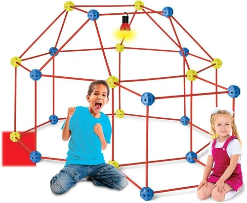Miniatura 2 de Kit de construcción de fortalezas para niños 90 piezas de juguete educativo de aprendizaje y juguete creativo de fuerte para 5 años en adelante