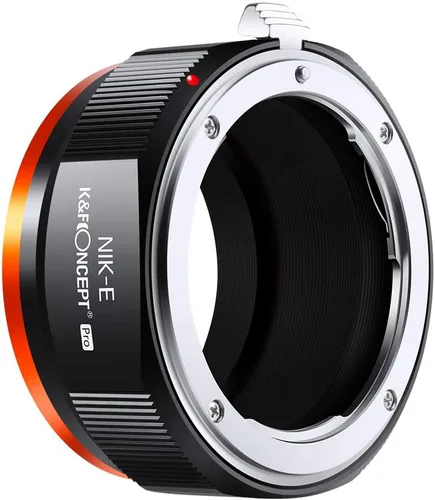 K&F Concept Adaptador de montaje de lente compatible con Nikon AI Nikkor F Mount Lens a NEX Mount Cámara para Sony A6000 A6400 A7II A5100 A7 A7RIII