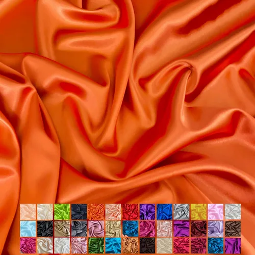 Miniatura 7 de Yard - Tela de satén sedosa elástica de alta calidad - Tela para vestidos y faldas - Suave como la seda, brillo metálico, ideal para bodas y diseño