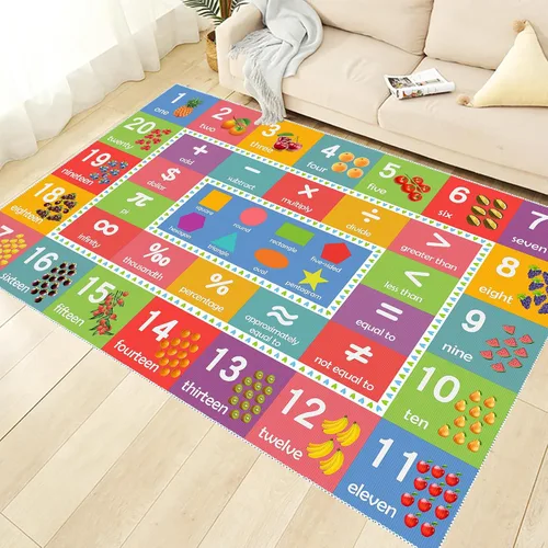Miniatura 21 de ABC - Alfombra educativa del alfabeto, alfombra de juego de 4 x 6 pies para niños, sala de juegos, tapete antideslizante para niños y niñas Alphabet