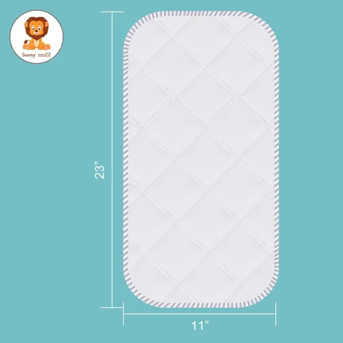 Miniatura 2 de Sunny zzzZZ Paquete de 6 Forros Impermeables para Cambiador de Bebé - Acolchados Más Gruesos Ultra Suaves Forros para Cubierta de Mesa de Cambio