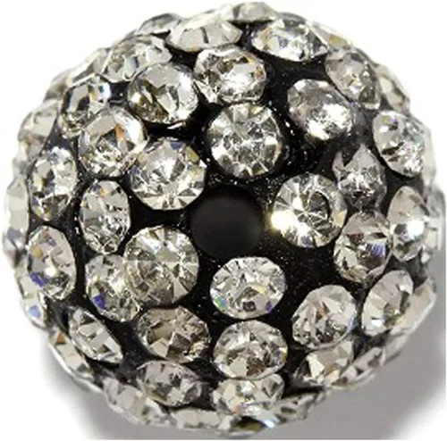 Miniatura 14 de RUBYCA Pave - Cuentas de arcilla de cristal checo para joyería Shamballa (20 unidades, 0.472 pulgadas, morado claro)