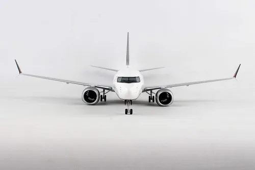 Miniatura 7 de Daron Skymarks Air Canada 737MAX8 1/100 con soporte de madera y engranaje