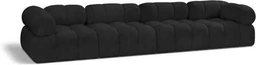 Miniatura 15 de Meridian Furniture 611Cream-S68A Colección Ames Moderno Sofá modular contemporáneo con tela de boucle color crema, modular para crear