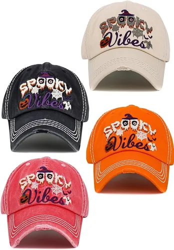 Miniatura 9 de ScarvesMe Gorra de béisbol para mujer, diseño de bruja mala, estilo vintage, desgastada