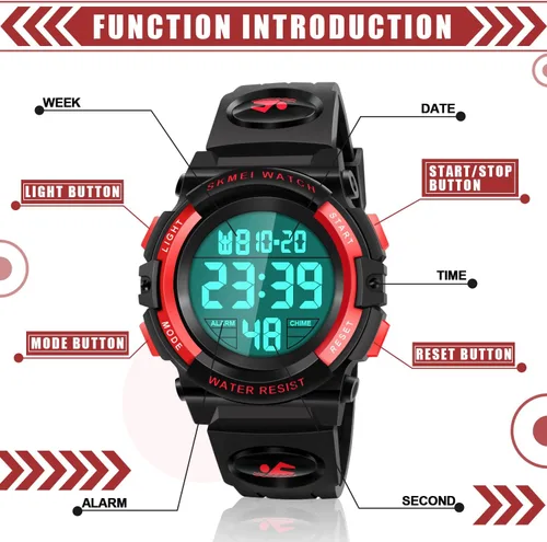 Miniatura 2 de Reloj impermeable multifuncional LED para niños - Regalos para niños