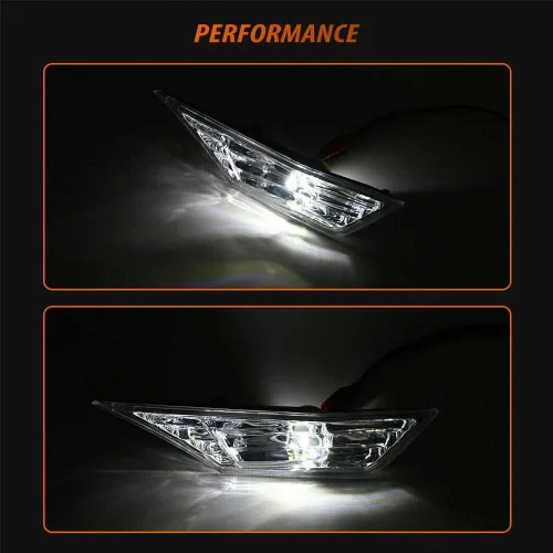 Miniatura 5 de Juego de luces indicadoras de giro de lentes transparentes blancas LED completas ADIIL para parachoques delanteros Compatible con Honda Civic 10ª