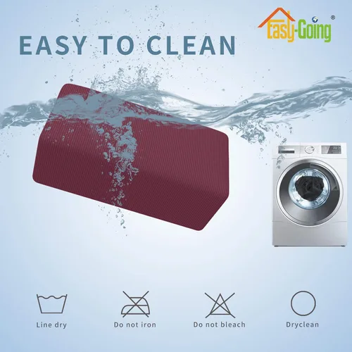 Miniatura 6 de Easy-Going Funda Elástica para Otomana Taburete de Almacenamiento Plegable Protector de Muebles Funda Rectangular Suave con Parte Inferior Elástica