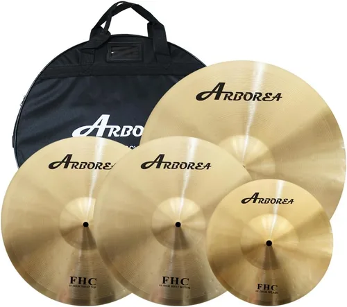 Miniatura 14 de Juego de platillos de aleación de bronce Arborea B20 Serie Butcher 5 piezas 14" Hihats 16" Crash 18" Crash 20" Ride, hecho a mano para bateristas