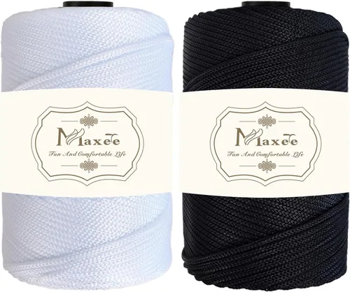Miniatura 64 de Cordón de macramé premium de poliéster 3 mm × 218 yardas, cordón de macramé 100% polipropileno de 3 mm, ideal para crochet, colgadores de pared, 30