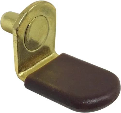 Miniatura 6 de Clavijas de soporte de estante de vidrio de 1/4 pulgadas con funda de vinilo marrón Estilo de soporte Bronce antiguo Paquete de 50