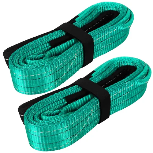 Miniatura 15 de Correas de elevación de 1 pulgada x 4 pies, 2 capas de alta resistencia plana de levantamiento de ojos, correas de nailon para levantamiento