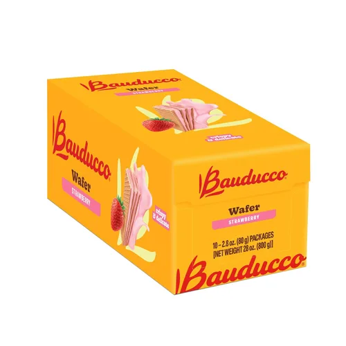 Miniatura 12 de Bauducco Vanilla Wafers - Galletas crujientes de oblea con 3 deliciosas capas de crema con sabor a vainilla, delicioso aperitivo dulce o postre, 9.0