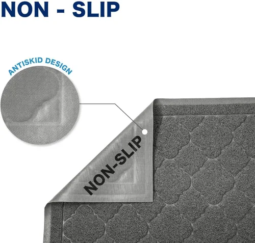 Miniatura 3 de WePet Tapete para caja de arena para gatos, almohadilla de PVC de alta calidad, alfombra de captura duradera, sin ftalatos, resistente a la orina