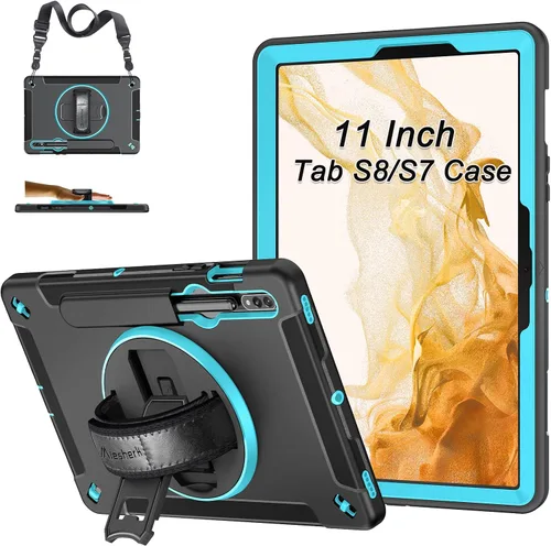 Miniatura 18 de Funda para Galaxy Tab S6 Lite de 10.4 pulgadas 2024/2022/2020: funda de TPU de grado militar a prueba de golpes con protector de pantalla - soporte