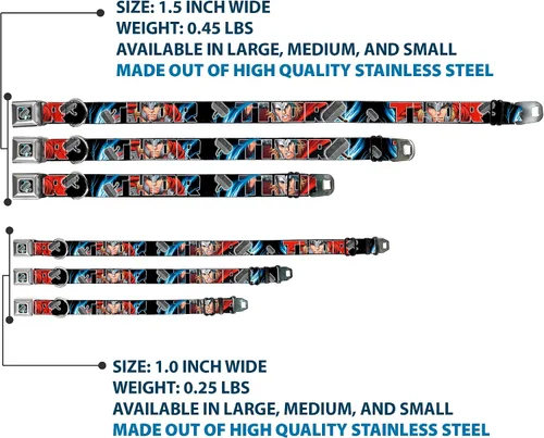 Miniatura 3 de buckle-down 9 – 15" Marvel Avengers perro collar poses/Martillo De Thor