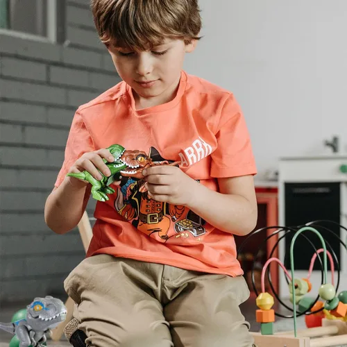 Miniatura 2 de Berry President Juguetes de dinosaurio para niños de 3 a 5 años, títeres de dinosaurios, figuras de acción de tiranosaurio Rex con bocas móviles