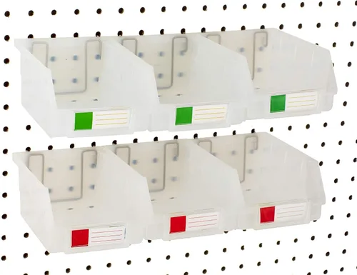 Miniatura 9 de Papeleras de Pegboard – tamaños 3.5", 5", o 7" Negro