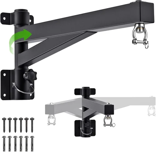 Miniatura 15 de Kipika Colgador de pared para bolsa pesada, soporte giratorio para bolsa de boxeo resistente para gimnasio en casa, longitud ajustable para bolsa