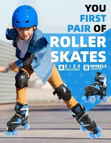 Miniatura 2 de SUPER YOUNGSTER Patines ajustables para niños, patines para niños de 5 a 8 años, patines para niñas de 8 a 12 años con ruedas iluminadas, patines