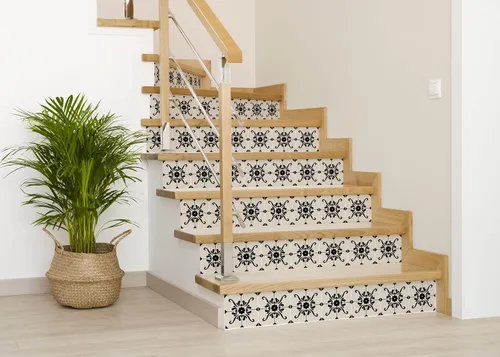 Miniatura 7 de Adhesivos para azulejos de Mi Alma 24 unidades, Talavera, plantillas de pared, calcomanías para despegar y pegar, fácil aplicación, ideal para baño
