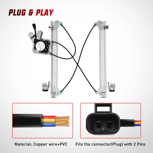 Miniatura 4 de Nilight Regulador de Ventana Delantera del Conductor con Motor, Compatible con Chevy Colorado/GMC Canyon 2004 2005 2006 2007 2008 2009 2010 2011