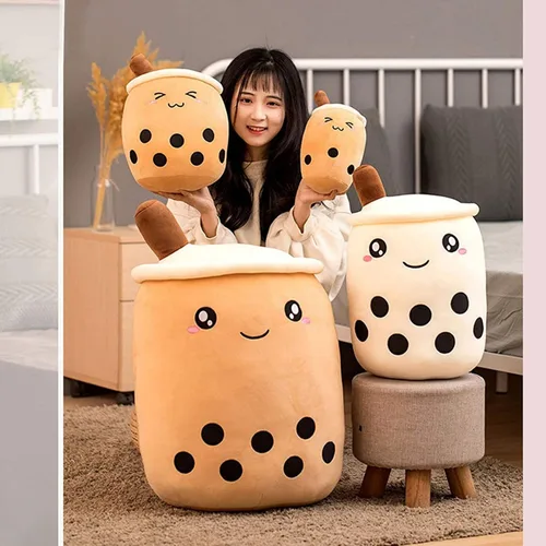 Miniatura 5 de VHYHCY - Lindo cojín de peluche Boba, peluche en forma de taza de té con burbujas, almohada de peluche en forma de taza de té con leche, cojín