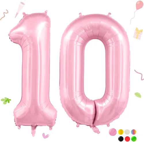 Miniatura 185 de Globos de números de 40 pulgadas del 0 al 9 dorados grandes del número 0, globos digitales para suministros de decoración de celebración de fiesta