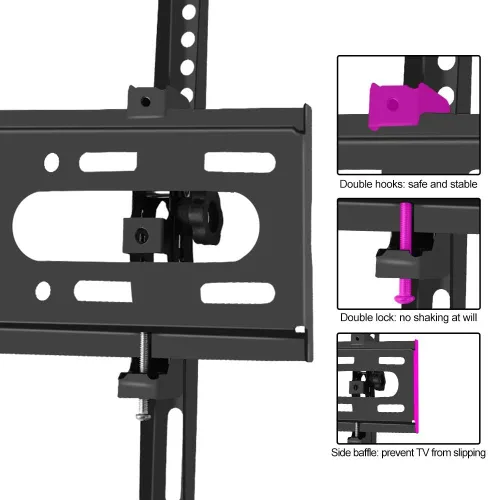 Miniatura 6 de Soporte de pared para TV de 32 pulgadas, monitor de pantalla plana BRAKCET pequeño soporte de 14-42 pulgadas, ultra delgado y ahorro de espacio