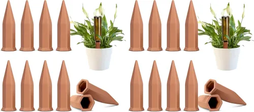 Miniatura 10 de VIVOSUN 10 estacas de riego automático, estacas hexagonales de riego de terracota de 7 pulgadas, dispositivo de riego automático, inserto de maceta