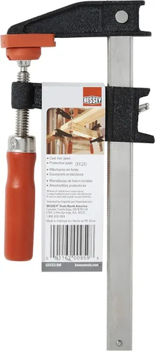 Miniatura 4 de Bessey GSCC2.506 - Abrazaderas de barra estilo embrague - 6 en 600 libras - Abrazaderas para carpintería con mango ergonómico, almohadillas que