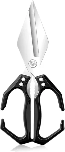 Tijeras de cocina multiusos, tijeras de cocina multifuncionales de alta resistencia, aptas para lavavajillas, acero inoxidable, tijeras de cocina