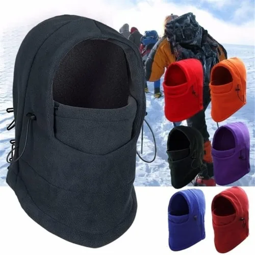 Miniatura 2 de SDGH - Bufandas unisex para senderismo al aire libre, gorro cálido de invierno, pasamontañas de forro polar térmico con capucha, calentador