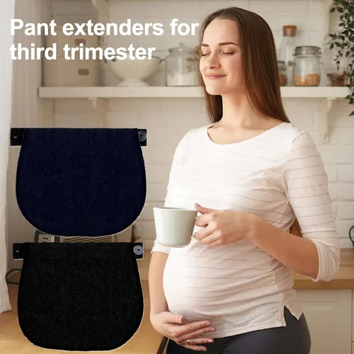 Miniatura 5 de DSLSQD Extensor de pantalones de maternidad, extensor de pantalones de embarazo ajustables, extensor de botón para jeans, extensor de botón