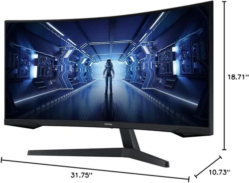 Miniatura 12 de SAMSUNG - Monitor de juegos ultraancho Odyssey G5 de 34 pulgadas con pantalla curva 1000R, 165Hz, 1ms, FreeSync Premium, pantalla grande, comodidad