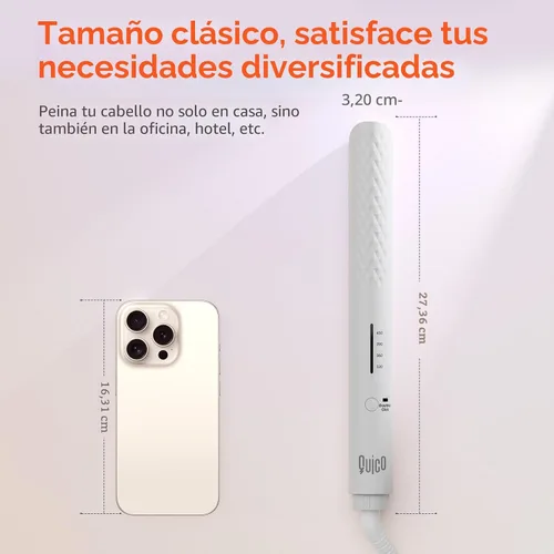 Miniatura 6 de Quico Plancha para el cabello, alisadora de cabello de viaje global de 110-240 V para mujeres, calentamiento rápido en 15 segundos, plancha plana