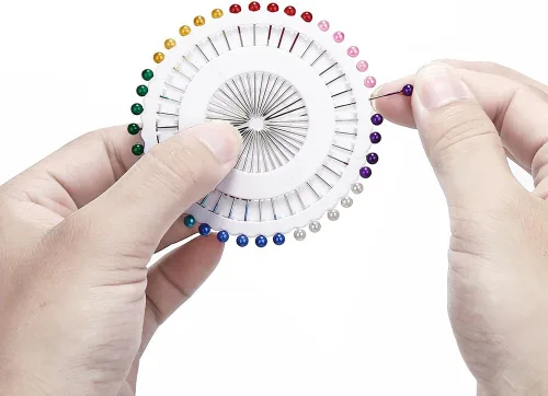 Miniatura 3 de DECORA 480 piezas de alfileres de costura multicolor rectos para acolchado con cabeza de perla para Navidad y otras manualidades Ct023m2p1f