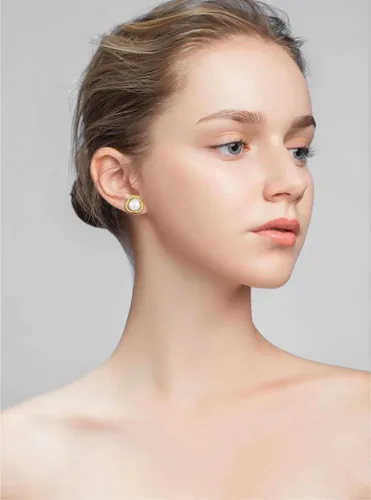 Miniatura 6 de Real Pearl Earrings for Women 925 Sterling Silver Pearl Stud Earrings Freshwater Cultured Pearl Studs with Cubic Zirconia for Girls Mother