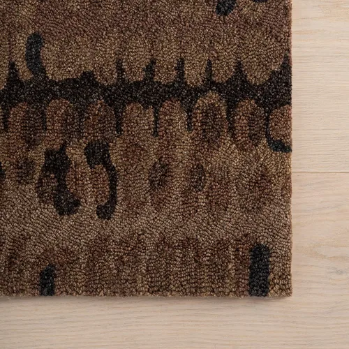 Miniatura 7 de Dash & Albert Paint Chip Hand Micro Hooked Wool Rug, 2' X 3', Bark Abstract