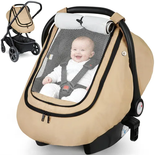 Miniatura 13 de Rquite Funda de asiento de automóvil para bebé, fundas de asiento de automóvil de invierno para niño y niña, funda impermeable para asiento