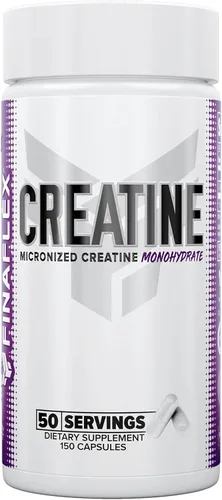 FINAFLEX Creatina pura, 150 cápsulas, promueve la fuerza muscular, el tamaño y el rendimiento, monohidrato de creatina micronizado 100% puro, 50