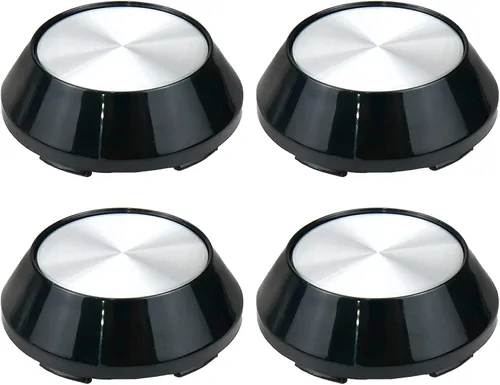 Miniatura 9 de Modengzhe Tapones centrales de rueda de 2.25 pulgadas, cubiertas centrales de repuesto de 2.5 pulgadas a orejeta, color negro, paquete de 4