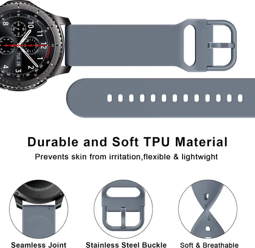 Miniatura 2 de Meliya Correas para Coros Pace 3 / Apex 2 Pro/Apex Pro/Apex 1.811 in Smart Watch, 0.866 pulgadas, correa deportiva de TPU suave de 0.866 pulgadas