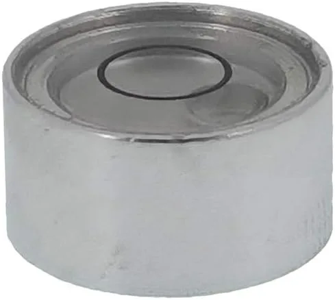 Miniatura 4 de Mini metal universal horizontal burbuja nivel de agua equilibrio nivel burbuja redondo 0.512x0.276 in (blanco plateado)